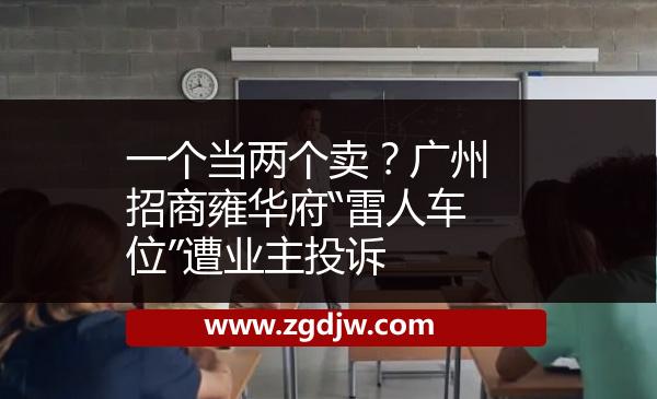 一個當(dāng)兩個賣？廣州招商雍華府“雷人車位”遭業(yè)主投訴 