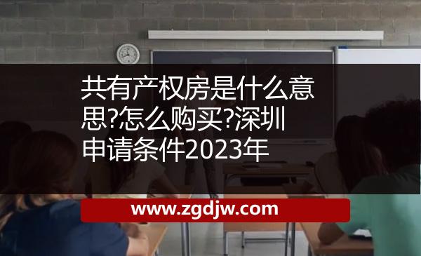 共有產(chǎn)權房是什么意思?怎么購買?深圳申請條件2023年 